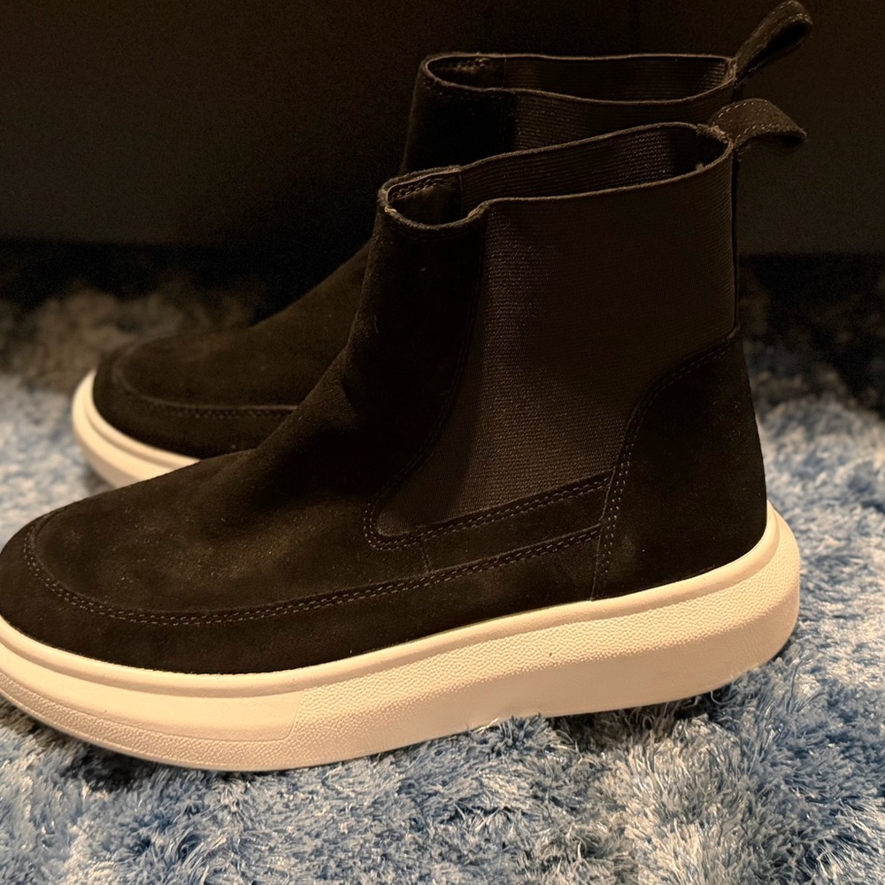 Nurture Rebalance Black Suede High-Top Sneakers - Picture 3 of 15